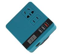 Bewinner Portable Car Inverter DC to AC Converter 120W with Voltage Display, Fast Charging for Power Tool Battery & Outdoor Work, Compatible with BL1830B BL1840B BL1850B BL1860B