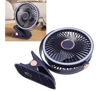 Bewinner Portable Clip on Fan Battery Operated, Quiet Portable Small USB Desk Fan with Light, Flexible Wind Angle, Personal Cooling Fans for Office Dorm Bedroom