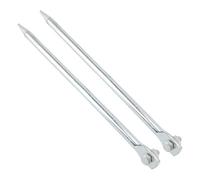 Bewinner Portable Ground Rod Copper Plated Iron 2 Pcs High Conductivity Grounding Pin for Electric Fences Antennas Satellite Dishes 12x300mm, Versatile Usage for Outdoor Engineering Grounding