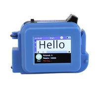 Bewinner Portable Handheld Inkjet Printer, Pocket Inkjet Coding Machine with 2.4 Inch LED Touch Screen, Handheld Inkjet Coder with Fast Drying Ink for Text Barcode Printer (Blue)