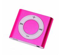 Bewinner Portable HiFi MP3 Player with Built in Speaker, Aluminum Alloy Music Audio Player with Earphones, Rechargeable Support 64GB Memory Card for Sports Students (Rose Red)