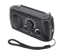 Bewinner Portable Solar Hand Crank Emergency Radio with AM FM NOAA Weather, LED Flashlight, 1200mAh Battery for Outdoor Adventures and Power Outages