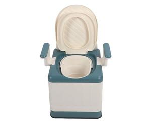Bewinner Portable Toilet Odor Proof Foldable Bedside Commode Chair with Armrests, Anti-Slip Base Commode for Elderly, High Load Bearing Mobile Toilet for Bedroom Outdoor