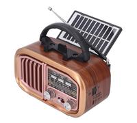 Bewinner Portable Vintage Decor Radio,Retro Bluetooth Speaker, Rechargeable Battery Solar Powered,Small Wireless Bluetooth Speaker for Kitchen Desk Bedroom Office Party Outdoor ()