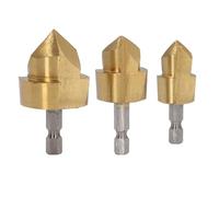 Bewinner PPR Lifting Drill Bit Set 3 Pcs, 1/4 Inch Hex Shank Water Pipe Expansion Drill Puncher, 15-19mm 18x24mm 24-31mm Stepped Hole Opener for PPR Plastic, Industrial Grade High Carbon