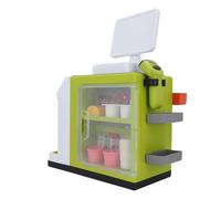 Bewinner Pretend At the Supermarket, Cash Register, Coffee Maker, Refrigerator, Barcode Scanner, and Fun Play Set, Suitable for Children, Safe ABS Materials