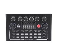 Bewinner Professional Sound Mixer with Voice Changer, Lighting Control for Live Streaming, Podcast, Recording,Multi Functional Sound Card with Noise Reduction