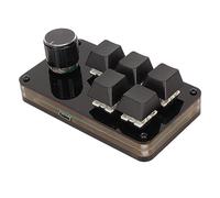 Bewinner Programmable Keypad with Knob, 5 Keys Hot Swappable Macro Keypad, Blue Switch 3.3ft USB Wired Mechanical Mini Keypads for Office Gaming