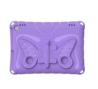 Bewinner Protective Case for Tablets Shockproof Rotating Handle Stand Function for Learning, Video Calls EVA Foam Black (Light Purple)