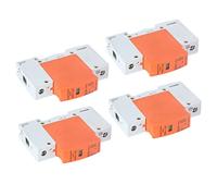 Bewinner Protective Device 4Pcs 1P DIN Rail Mounting Protector, AC 420V SPD House Arrester 40kA with Visible Window, PC Material Flame Retardant for Home Electrical Protection (Imax：60kA)