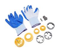 Bewinner PVC Pipe Threader Kit, Reusable PVC Thread Maker Tool Set with 1/2 Inch, 3/4 Inch, 1 Dies for Electric Drill, Includes Gloves and Storage Box