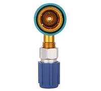Bewinner R1234YF to R134A AC Quick Coupler, Right Angle Aluminum Adapter