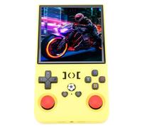 Bewinner R36MAX Retro Handheld Game Console,4 Inch IPS Open Source Portable Gaming System, 4000mAh Long Battery Life, Supports for GBA NES MAME, with Memory Card Case (Yellow)