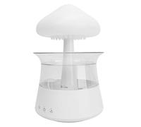 Bewinner Rain Humidifier Night Light Mushroom Diffuser, 7 Color Changing Water Drip Rain Simulator, Aromatherapy Essential Oil Diffuser for Bedroom, Desk, Sleeping Relaxing Mood, (White)