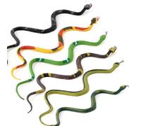 Bewinner Realistic Plastic Snake Toy, 6 Piece Set for Garden (6pcs)