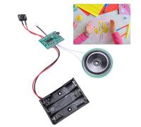 Bewinner Recordable Sound Module, Voice Recording Chip, 4 Minutes Playback Light Activated Loop Speaker 40mm for Greeting Card DIY Crafts