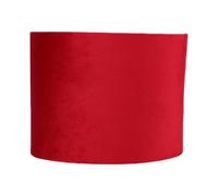 Bewinner Red Velvet Oval Lampshade for E27 E14, 7.1 Inch Handcrafted Fabric Lampshade Replacement for Table Floor Lamps, Vintage Oval Lamp Shade Cover with Iron Frame for Bedroom Living (Red)