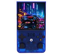 Bewinner Retro Handheld Gaming Console Powerful Performance for Linux Dual Joystick Portable Video Game Player for Gamers on the Go Transparent Blue (64G)