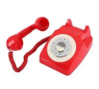 Bewinner Retro Vintage Antique Telephone for Home Decor, Hotel Landline Phone with Redial & HandFree, Rotating Dial Desk Telephone with Adjustable Volume, Mechanical Copper Bell, Classic