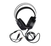 Bewinner RGB Gaming Headset with Microphone, 7.1 Surround Sound, Cool Light Effects, Noise Reduction, Comfortable Over-Ear Headphones for PC, Computer, Laptop, Phone (Black)