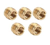 Bewinner Rustproof Mic Stand Adapter, 3/8 Inch Female to 5/8in Inch Male Mic Thread Adapter, 5Pcs Copper Screw Adapter for Mic Micphone Stand Suspension Arm
