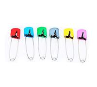 Bewinner Safety Locking Diaper Pins, Stainless Steel Nappy Pins with (6