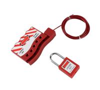 Bewinner Security Cable Lock, Engineering Lockout Locking Device - Durable Cable Lockout for Fix Mechanical Equipment, 6.6ft Steel Wire Industrial with Padlock
