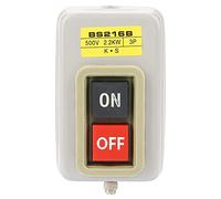 Bewinner Self Locking 3P On/Off Push Button Switch, 15A 110/220/380V