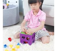 Bewinner Shape Sorter Cube Toy for Babies 1-3 Years, Colorful Geometric Learning Toy with 12 Shapes - ABS Educational for Cognition, Color Recognition & Fine Motor Skills (Geometric Shape)