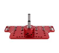 Bewinner Shelf Pin Hinge Jig 2-in-1 Cabinet Hardware Tool, Self-Contained Clamping Design with 7 Drill Bits, Aluminum Alloy for Accurate Shelf and Hinge Installation