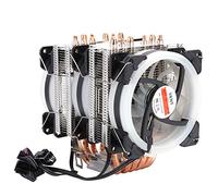 Bewinner Silent CPU Cooler, 90mm Colour CPU Fan 6 Heatpipes CPU Air Cooler, 4 Pin Computer CPU Cooling Fan for 775 1150 1151 1155 1156 1366