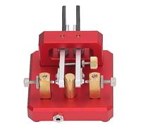 Bewinner Silver Double Paddle Morse Code Key - Automatic CW Telegraph Tapper with Magnetic Damping, Carbon Fiber Paddles & 3.5mm Plug for Ham Radio Training (Red)