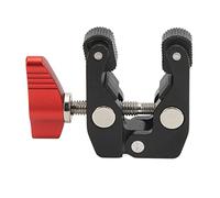 Bewinner Small Aluminum Alloy Super Clamp Crab Pliers Clip, 1/4 & 3/8 Thread Camera Clamp Mount for Tripod Ball Head, Max 40mm Fixed Range, Portable Lightweight Support for Monitor LED