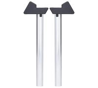 Bewinner Small Greenhouse Rainwater Drainage Kit, 2Pcs Silver PVC & Aluminium Drainage Downpipe Gutter Kit, DIY Gutter Water Butt Pipe Kit