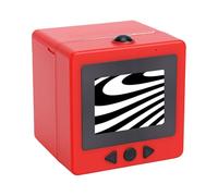 Bewinner Smart AI Voice Sticker Printer Cube, Inkless Thermal Label Maker with 2.4 Inch HD Preview Screen, Bluetooth AI Voice Powered Sticker Printing for Kids DIY Crafts Learning (Red)