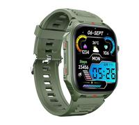 Bewinner Smart Sports Watch for Men Women, 2.01 Inch High Definition Color Screen, 100+ Sports Modes, Smartwatch Health Management, 15 Day Battery Life, IP68, Compatible with Android (Green)