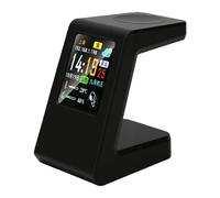 Bewinner Smart WiFi Clock, Watch Charger Stand, Weather (Black) | WiFi Weather Sync, Watch Charger, Touch Control, Photo Frame, Alarm
