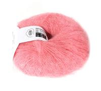 Bewinner Soft Mohair Wool Yarn for Knitting - 30% Mohair, 20% Wool, 50% Fiber - Hand Washable, Anti-Pilling, 25g Skein - Weave Scarves, Sweaters, Hats, Shawls (32 Meat Powder)