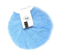 Bewinner Soft Mohair Wool Yarn for Knitting - 30% Mohair, 20% Wool, 50% Fiber - Hand Washable, Anti-Pilling, 25g Skein - Weave Scarves, Sweaters, Hats, Shawls (08 Light Blue)