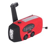 Bewinner Solar Hand Crank Emergency Radio with AM/FM/NOAA Weather Band, LED Flashlight, 1000mAh Power Bank, USB Charging Radio for Camping, Hiking, Outdoor Survival