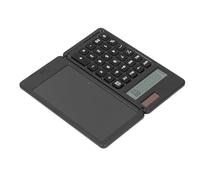 Bewinner Solar Powered Desktop Calculator with LCD Writing Tablet, 160x78x13mm Pocket Office Calculator Multifunctional Notepad, Silent Buttons ABS Durable for Home School Accounting (Black)