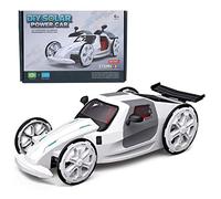 Bewinner Solar Toys Car DIY Assembled 4-Wheel Drive with Switchable Sports Modes for Kids Education Material: Plasticelectronic Components Suitable for 6+ Years Old ((Assembled electric model car))