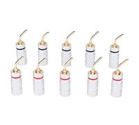 Bewinner Speakers Wire Connectors, Bananaless Banancase 10pcs Codé Robust Color for the AV Receiver