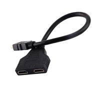 Bewinner Splitter Cable High Definition Multimedia Interface Male to Dual High Definition Multimedia Interface Female 1 to 2 Way Adapter for HD TV, Wide Range of Applications, Perfect for Electrical