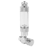 Bewinner Stainless Steel CO2 Regulator Check Valve with Needle Valve & Bubble Counter, Aquarium System Accessory for Fish Tank CO2 Setup (Double-head micro + anti-return bubble)