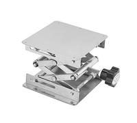 Bewinner Stainless Steel Laboratory Lifting Platform, Scissor Rack Stand 100x100mm, Height Adjustable Handwheel, Rustproof Anti- Chemistry Physics Biology Experiment Lab Lifting