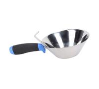Bewinner Stainless Steel Mud Scoop with TPR Handle - Non Slip Plastering Scoop for Cement, Mortar, Material Handling, Construction & Farm Use
