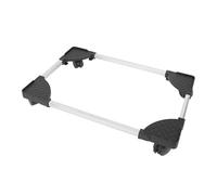 Bewinner Steel Computer Tower Stand, Adjustable Mobile CPU Holder with 360° Caster Wheels for Easy Movement, Protective Railings, Ventilation Design, Fits Most PC Towers