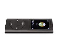 Bewinner Stylish Mini MP3 Player with Long Battery Life for Joggers 8 Hours Playtime Silver (Black)