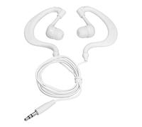Bewinner Swimming Headphones IP68 Bone Conduction Earphones 3.5mm Plug with Replaceable Earplugs for Swimming Running Surfing Gym Black (White)